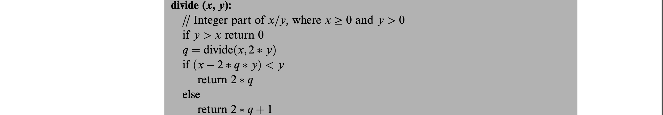 Division Algorithm